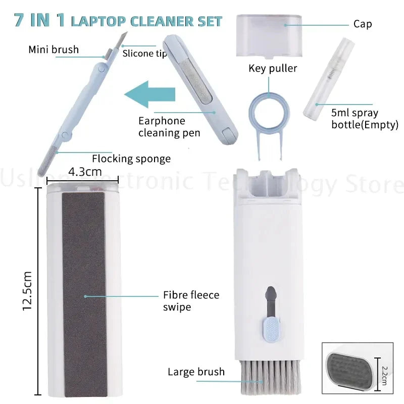 Kit de Limpieza Electrónica 7 en 1 – Mantén tus dispositivos impecables ✅