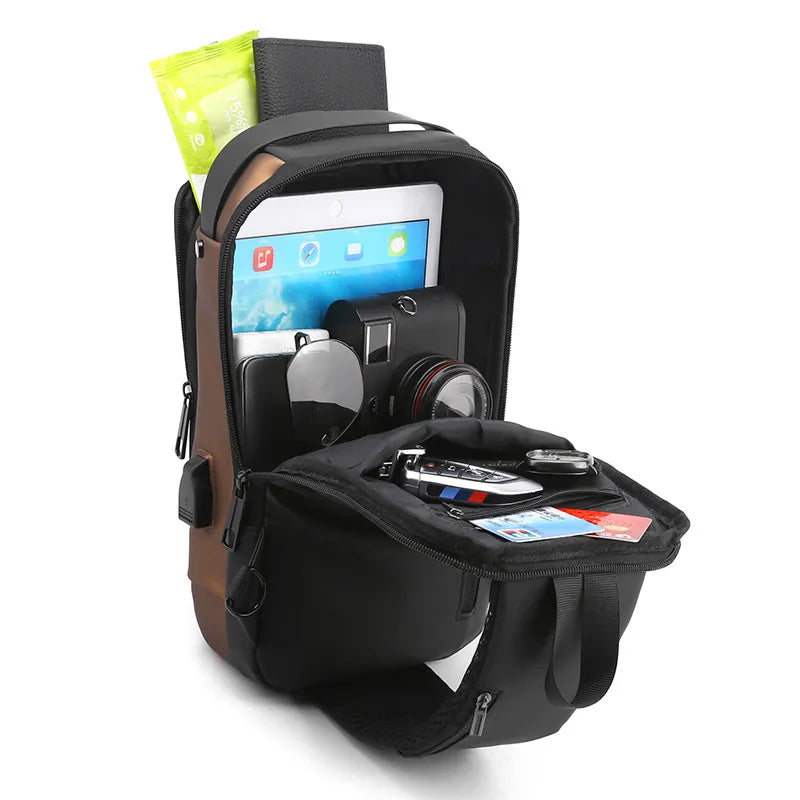 Bolso Antirobo Impermeable Para Hombres